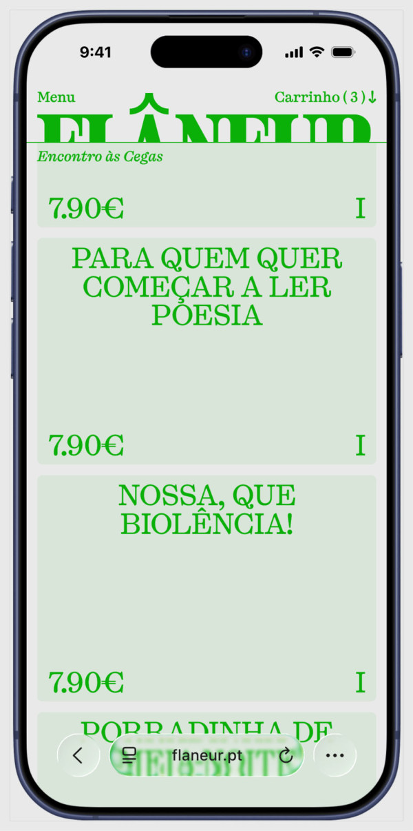 Blind Dates page on Flâneur