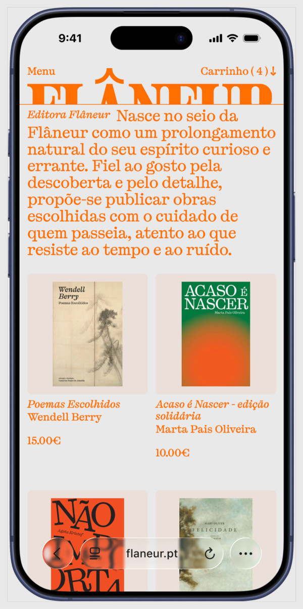 Publisher page on Flâneur