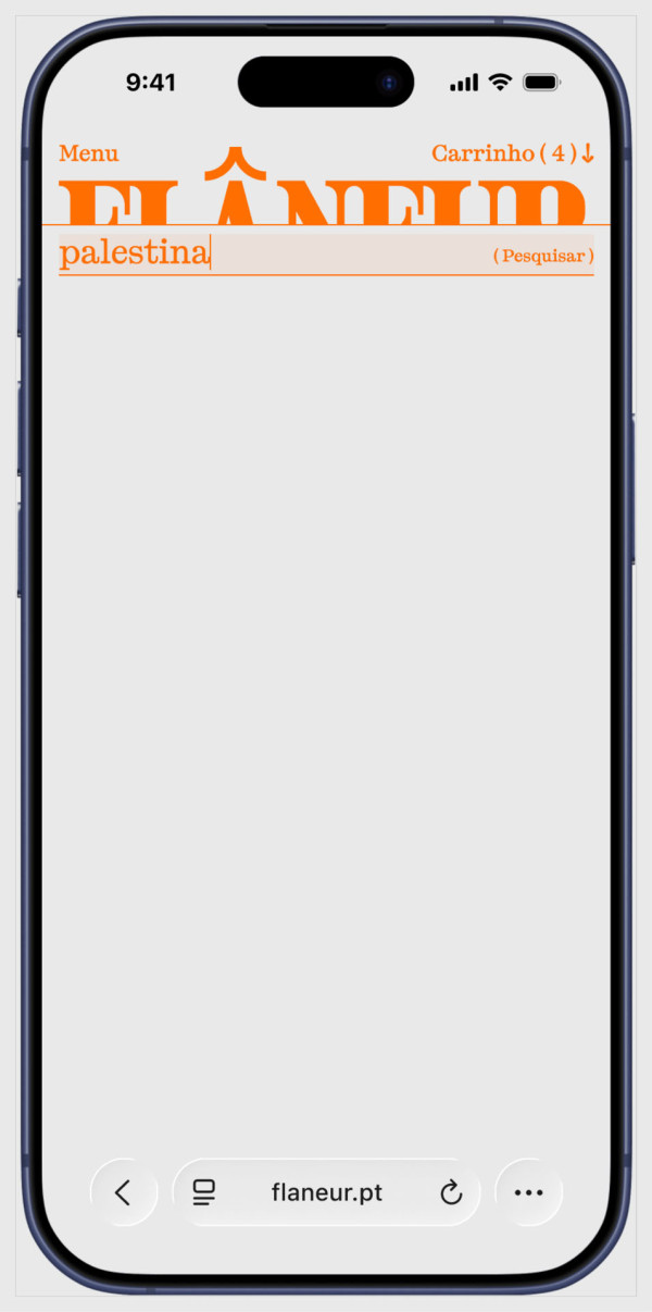 Search page on Flâneur