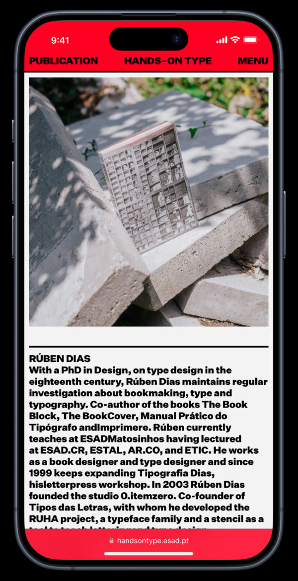 Website page from Hands-On Type