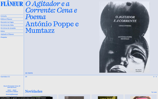 Flâneur website screenshot