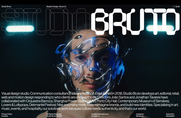 Studio Bruto website screenshot
