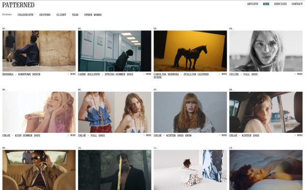 Patterned website screenshot