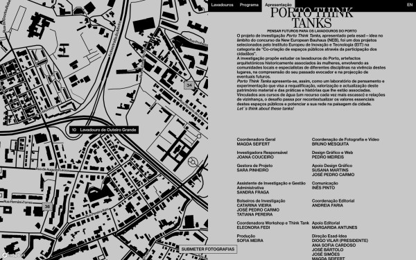 Porto Think Tanks website screenshot