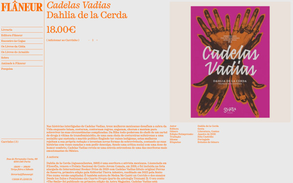 Flâneur website screenshot