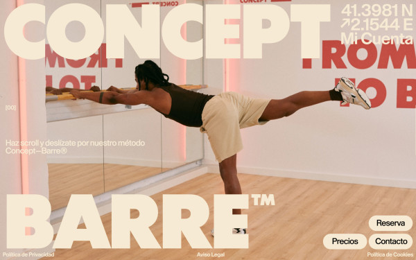 Concept—Barre™ website screenshot