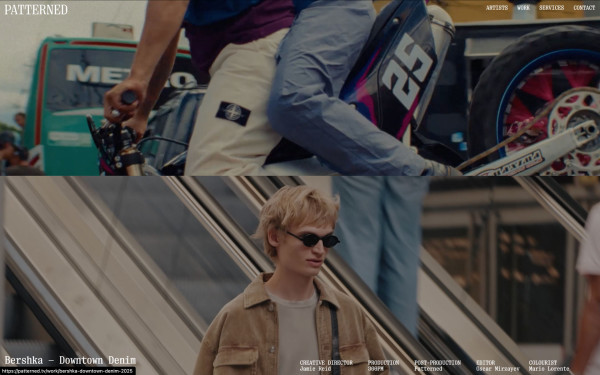 Patterned website screenshot